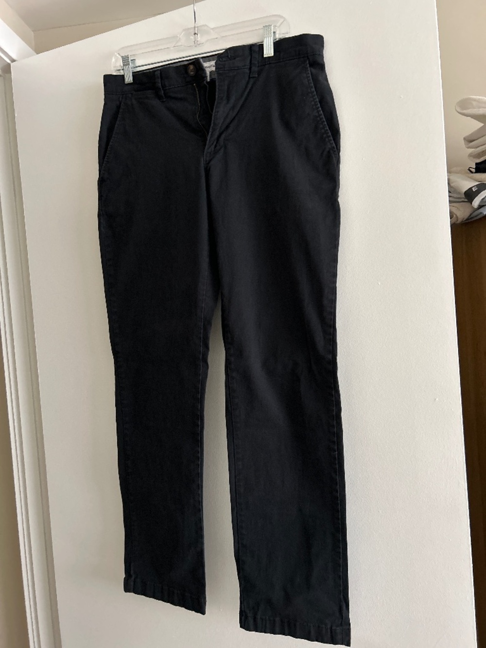 Men’s black chinos